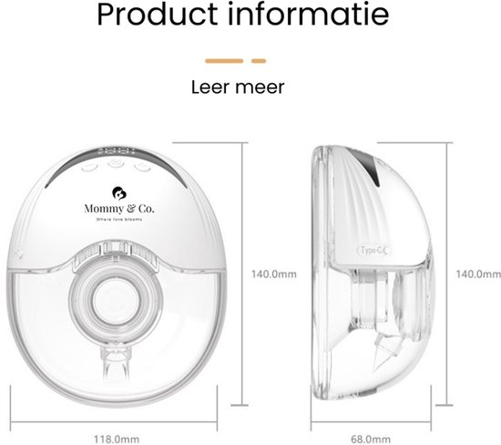 Mommy&Co - Dubbele Elektrische Draadloze Borstkolf - Handsfree Breast Pump - Draagbaar - Comfortabel - Krachtige Motor - LED Display van Mommy&Co — afbeelding 5