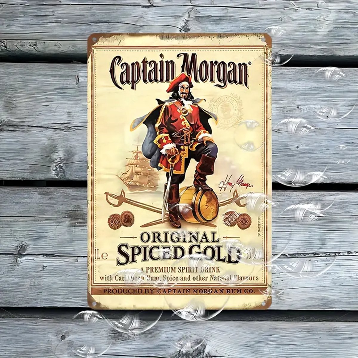 Captain Morgan wandbord [Captain Morgan] [Whiskey] [Wanddecoratie]