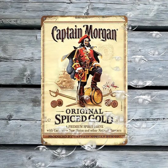 Captain Morgan wandbord [Captain Morgan] [Whiskey] [Wanddecoratie]