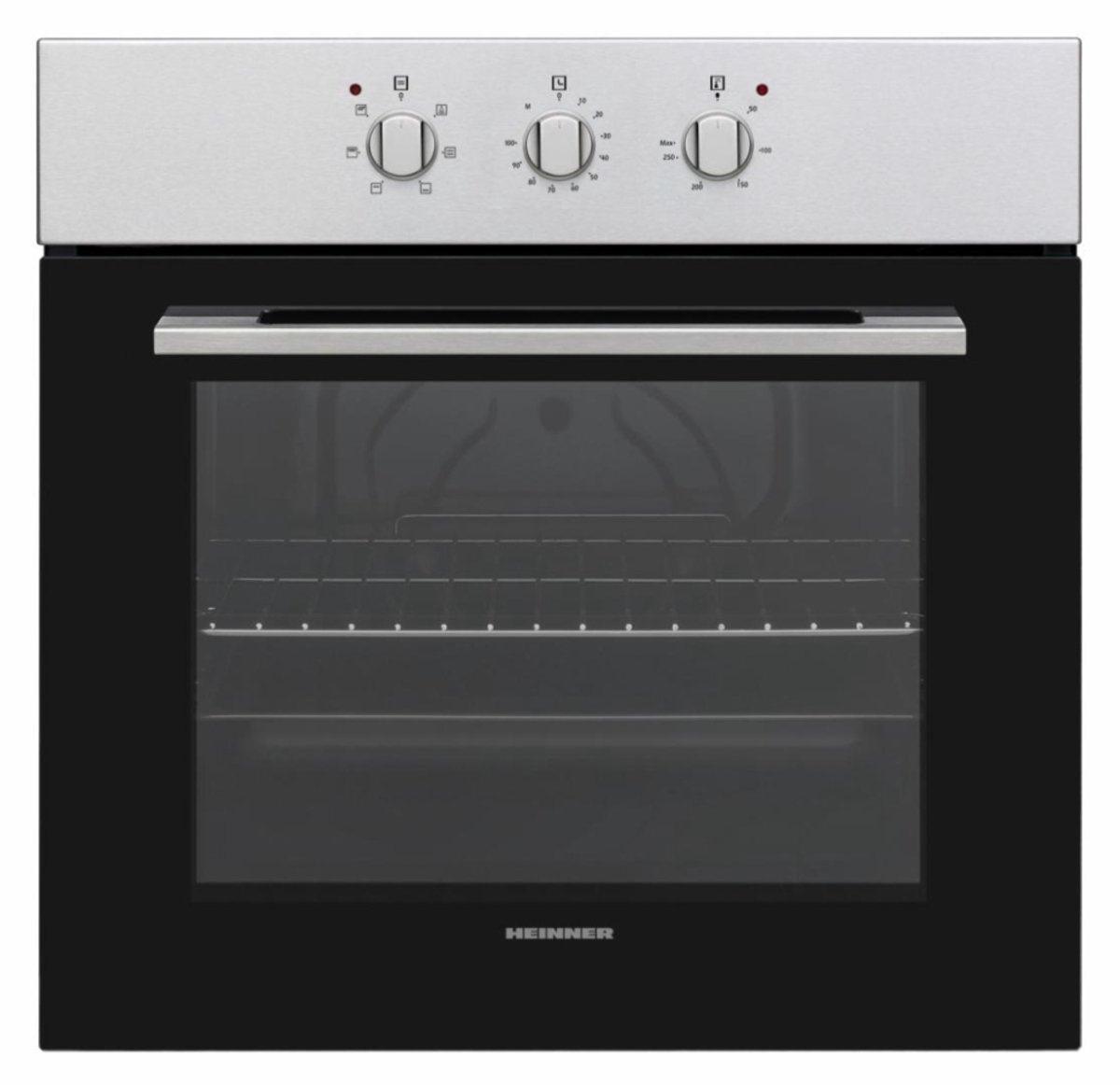Heinner HBO-V656G-IX Inbouw Oven – Elektrisch – 72 L – Energieklasse A – Grill – 6 Functies – Mechanische Timer – RVS – 5 Jaar Garantie