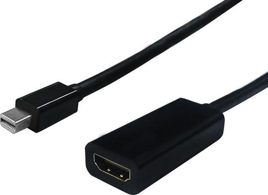 Mini DisplayPort 1.2 naar HDMI 1.4 adapter (4K 30 Hz) / zwart - 0,15 meter