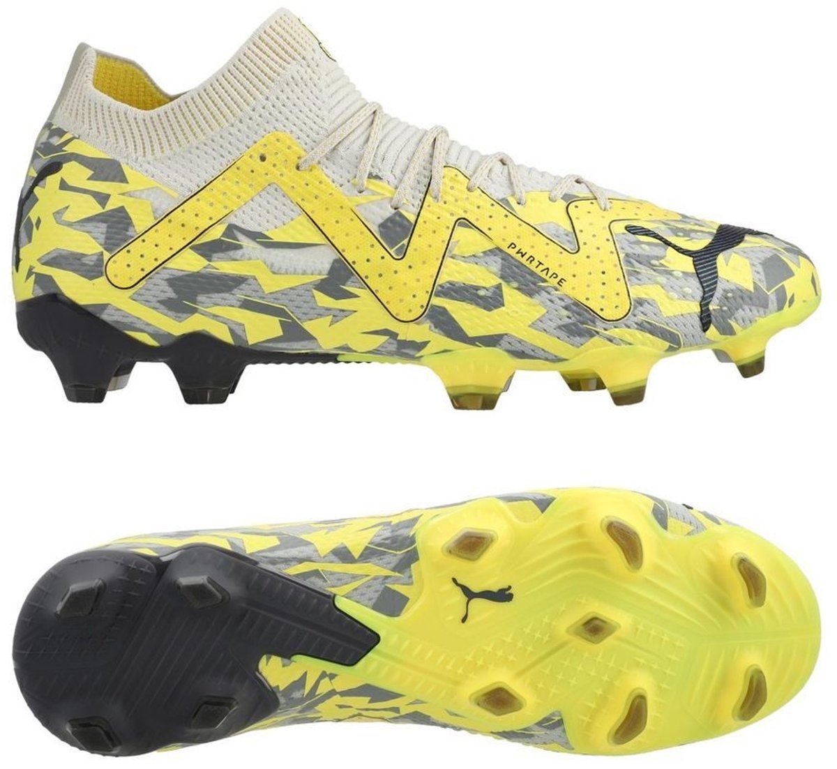 PUMA Future Ultimate FG/AG - Maat 44 - Voetbalschoenen - Grey/Asfalt/Yellow Blaze