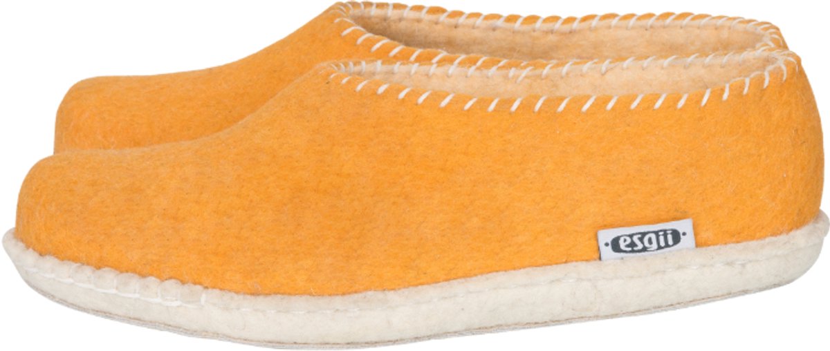 Vilten dames sloffen Stitch yellow Colour:Geel/ Ecru Size:38