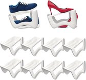 étagères NAIZY 30 Pièces 30 étagères à Chaussures NAIZY - 3 Hauteurs Réglables Gris Organisateur Chaussures Plastique