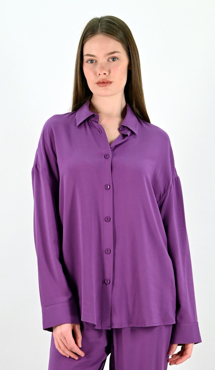 YesMooi - Pyjama Style Viscose Blouse - L (40)
