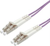 Value Fibre Optic Jumper Cable, 50/125 µm, LC/LC, OM4, purple 0.5 m Glasvezel kabel violet