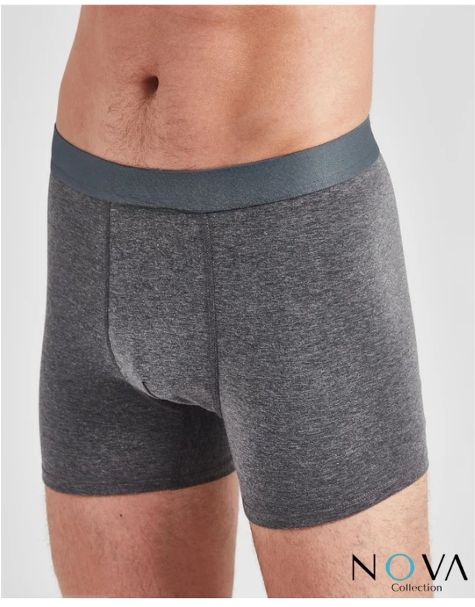 Nova Collection - Boxershorts - 5 Pack - Heren Onderbroeken - Katoen - Heren Ondergoed - Casual - Boxer - Donkergrijs- Maat L