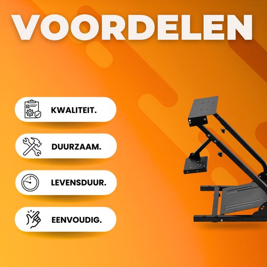 Racestuur standaard - Wheel stand - Racing stand - Verstelbare Stuurstandaard - In Hoogte Aanpasbaar - Zonder stuur van Cartrend — afbeelding 2