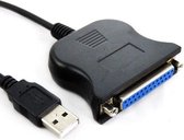 Dolphix USB-A (m) naar 25-pins SUB-D met moeren (v) IEEE1284 parallelle printerkabel - 1 meter