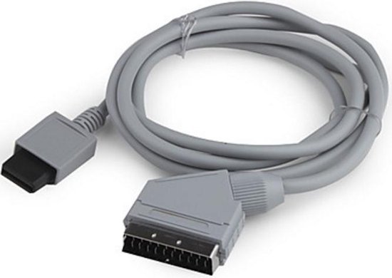 Dolphix Scart AV kabel voor Nintendo Wii, Wii Mini en Wii-U / grijs - 1,8  meter | bol.com