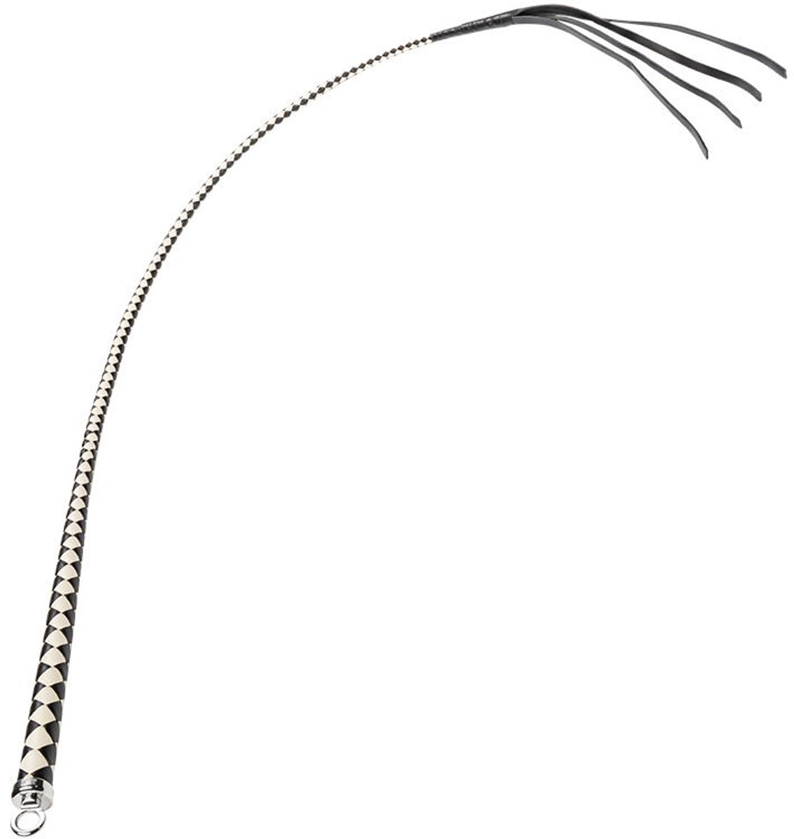 RISE - Japanse Bull Whip - 120 cm - Zwart/Wit