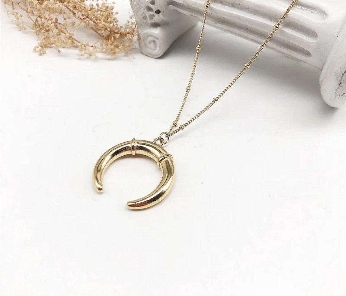 Ketting Si Amor Sieraden NDLT0160-G Roestvrij Staal Kleur Goud