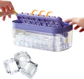 Solud® ijsblokjesvorm met deksel paars - ijsemmer met deksel - ijsblokjesmakers - ijsblokjesbak