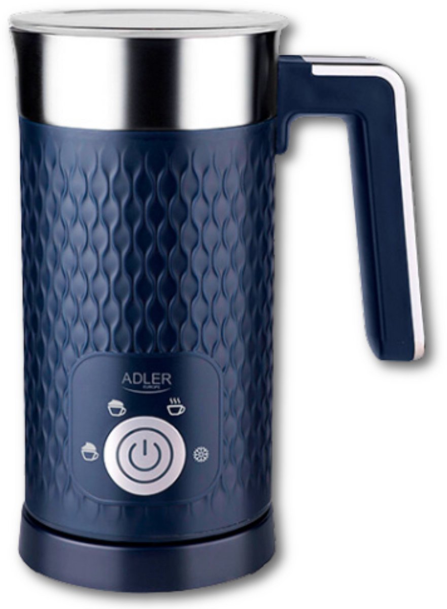 Adler AD 4494 blauwe melkschuimer - voor het opschuimen en verwarmen van melk (latte en cappuccino)