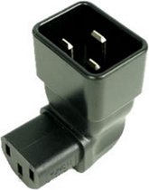 E&T Powercables C13 - C20 voeding adapter - haaks / zwart