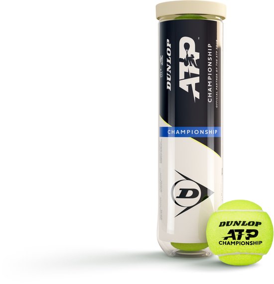 Dunlop ATP Championship : 4 Gele Tennisballen