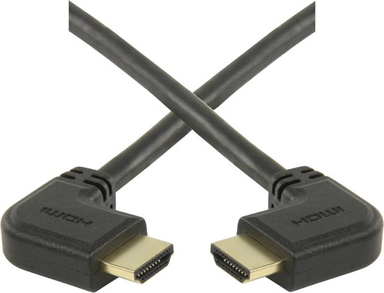 Coretek HDMI kabel - 90° haakse connectoren (links/rechts) - versie 1.4 (4K  30Hz) -... | bol.com