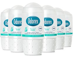 Omslag van Odorex Active Care Anti-Transpirant Deodorant Roller - 6x 50ml - Voordeelverpakking