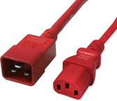 E&T Powercables C13 - C20 stroomkabel - 3x 1,00mm / rood - 0,50 meter