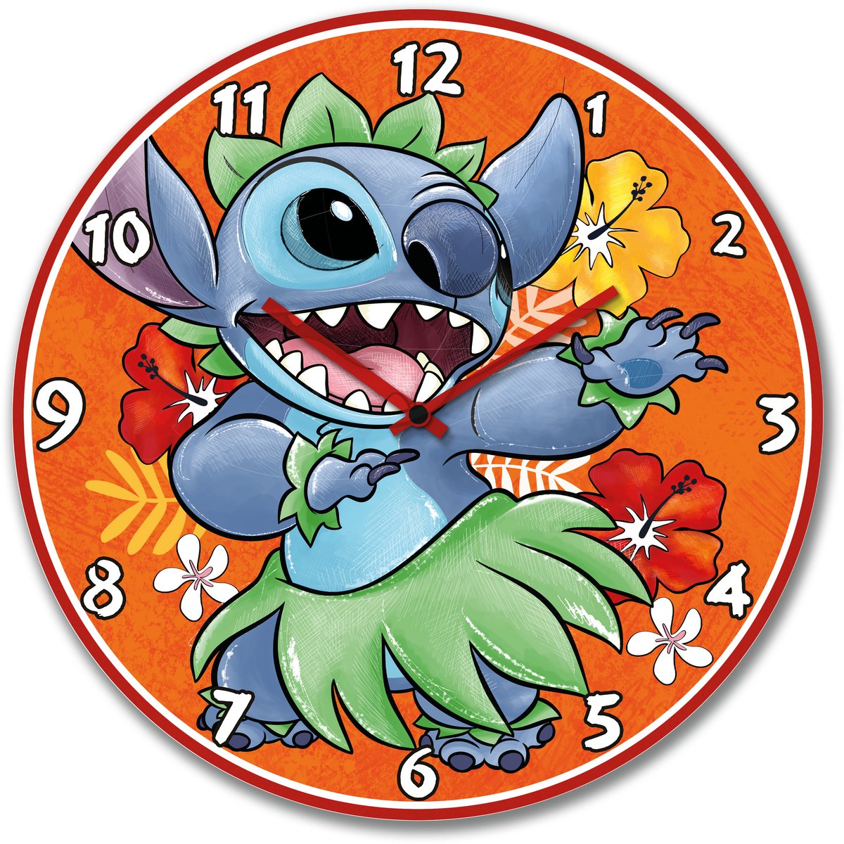 Wandklok Stitch Orange ⌀ 35m