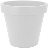 Pro Garden Plantenpot/bloempot Terras Master- dubbelwandig kunststof - wit - D60 x H55 cm - Voor buiten