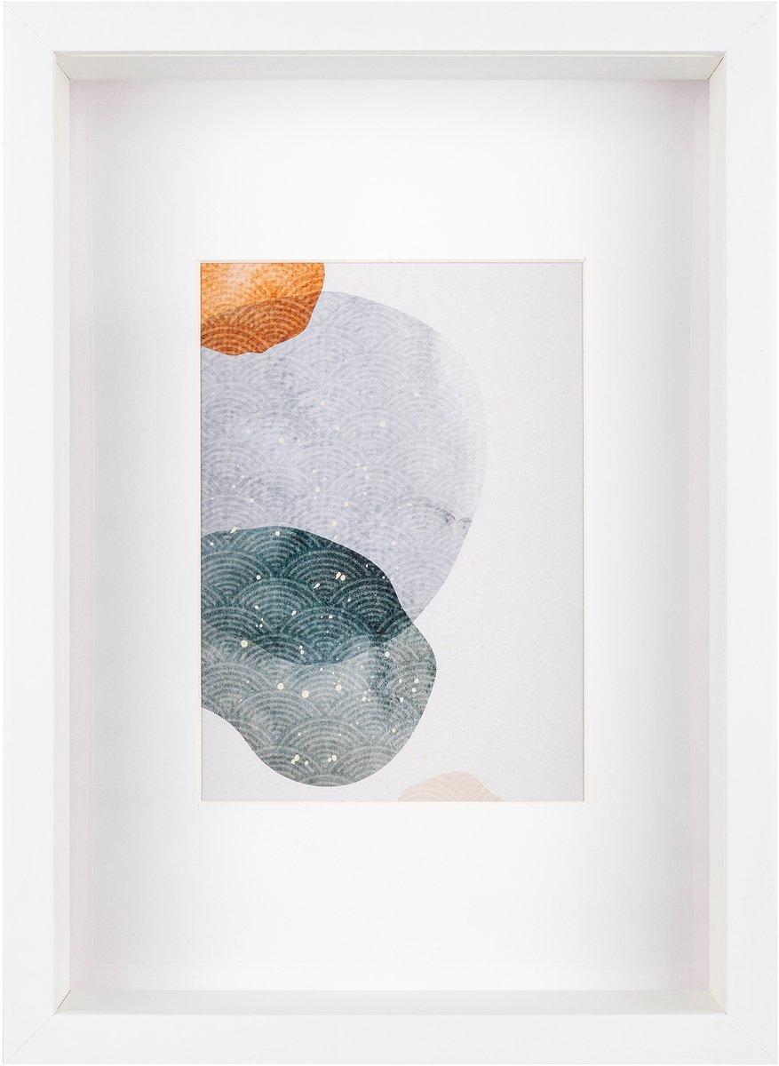 Walther Shape - 3D FSC Houten lijst - Fotoformaat 21x29,7cm - Kunstglas - Wit