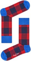 Happy Socks Lumberjack Sokken - Blauw/Rood - Maat 36-40