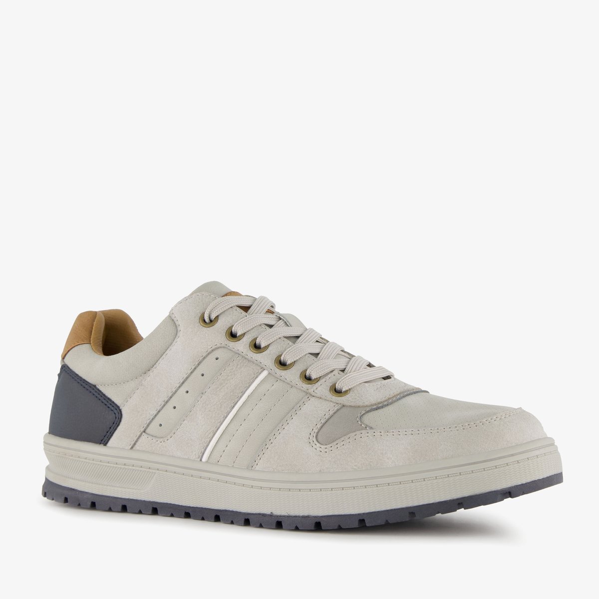 Blue Box heren sneakers lichtgrijs - Maat 42 - Uitneembare zool