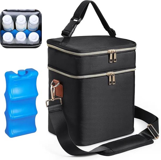 Dutchers.® Kolftas - Dubbel Geïsoleerd - Met Extra Opbergvak - 100% Lekvrij - Koeltas Borstvoeding - Kolftas Moedermelk - Koeltas Baby - Koeltas Kolf - Kolftas - Thermisch Geïsoleerd - Stijlvol & Praktisch - Gemakkelijk mee te nemen en op te bergen! van Dutchers — afbeelding 5