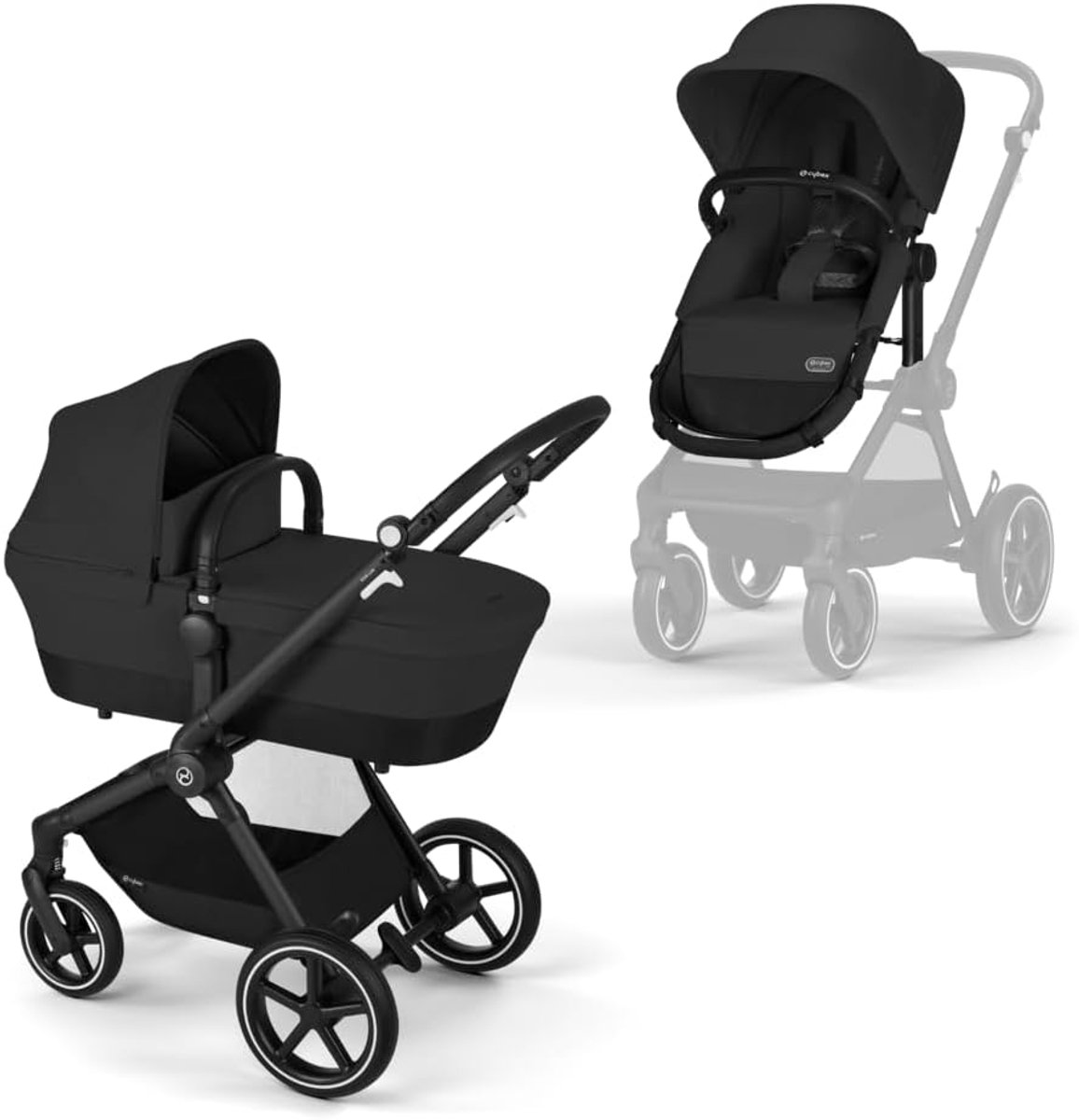 Image of 2-in-1 Kinderwagen met Omkeerbaar Zitgedeelte en Verstelbare Duwbeugel