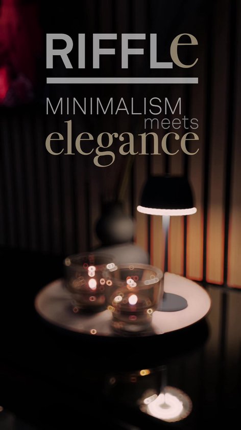 BRILONER Riffle - Mini lampe de table rechargeable - lampe sans fil - intensité variable tactile - pour l'intérieur et l'extérieur - Lauréat du German Design Award 2025 - anthracite - Ø8,5 x 20 cm