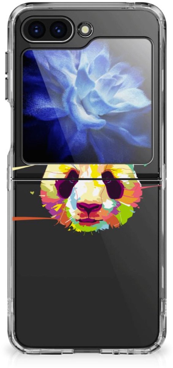 Samsung Galaxy Z Flip 6 Telefoonhoesje met Naam Panda Color