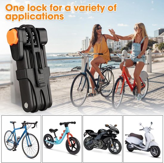 Vouwslot - Slot voor Electrische Fietsen en Fatbike - Fietsslot - Voor elk type Fiets - Met Houder — afbeelding 5