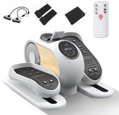 Miravo - Elektrische Mini Hometrainer – Deskbike - Stoelfiets – Stepper - 12 Weerstandsniveaus & Automatische Modus – Magnetische Massagepedalen – Met weerstandsbanden – Inclusief Afstandsbediening – Wit
