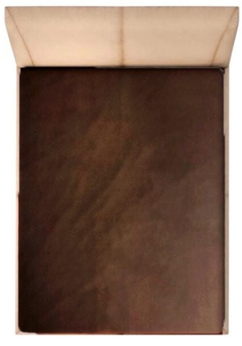 Velvet Velours Hoeslaken Coffee Brown 160 x 200 cm + 40 hoekhoogte (Extra Hoog!)