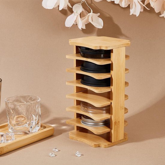 KAMJUNTAR Bamboe Theezakje Organizer, Houten Theedoos