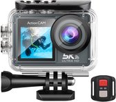 NovaWare Action Camera 5K - Vlog Camera - Onderwater Camera - Waterdicht tot 30M - Actie Camera - 24MP - Ultra 4K met 60 FPS - Beeldstabilisatie EIS - IMX sensor