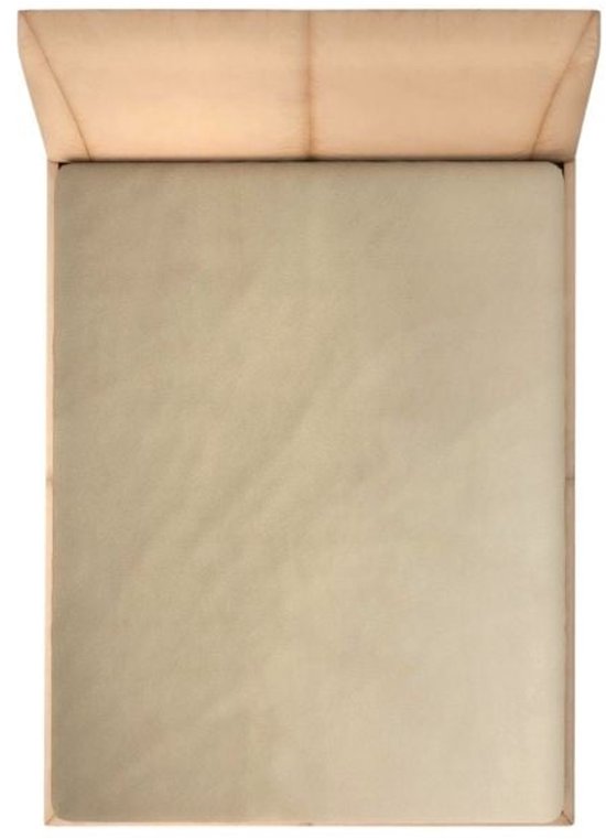 Beau Maison - Velvet Velours Hoeslaken - Taupe Grey 90 x 200 + 40 cm hoekhoogte (extra hoog)
