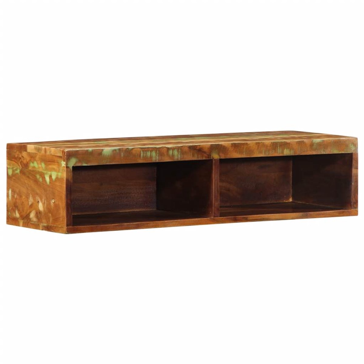 vidaXL - Tv-meubel - wandmontage - 80x30x19 - cm - massief - gerecycled - hout