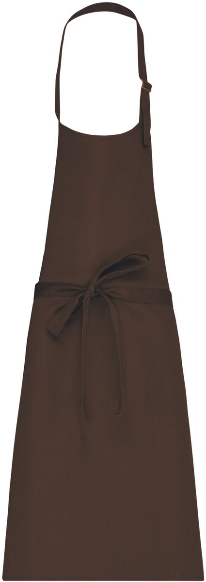 Schort/Tuniek/Werkblouse Unisex One Size Kariban Chocolate 35% Katoen, 65% Polyester