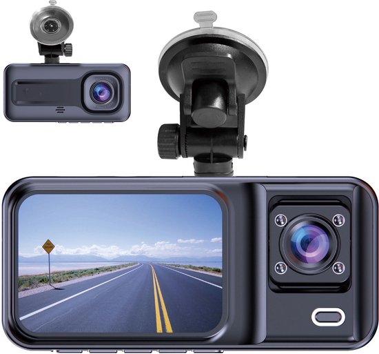 Denver Dashcam - Dashcam voor Auto - Voor- en Cabin Camera - Full HD - 120° Groothoek - Loop Opname - G-Sensor - CCT2500