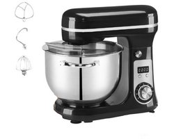 Stemily Keukenmachine - Deegmachine - Keukenmixer - 1200W - RVS Mengkom (6L) - Keukenrobot - Garde, Deeghaak en Menghaak