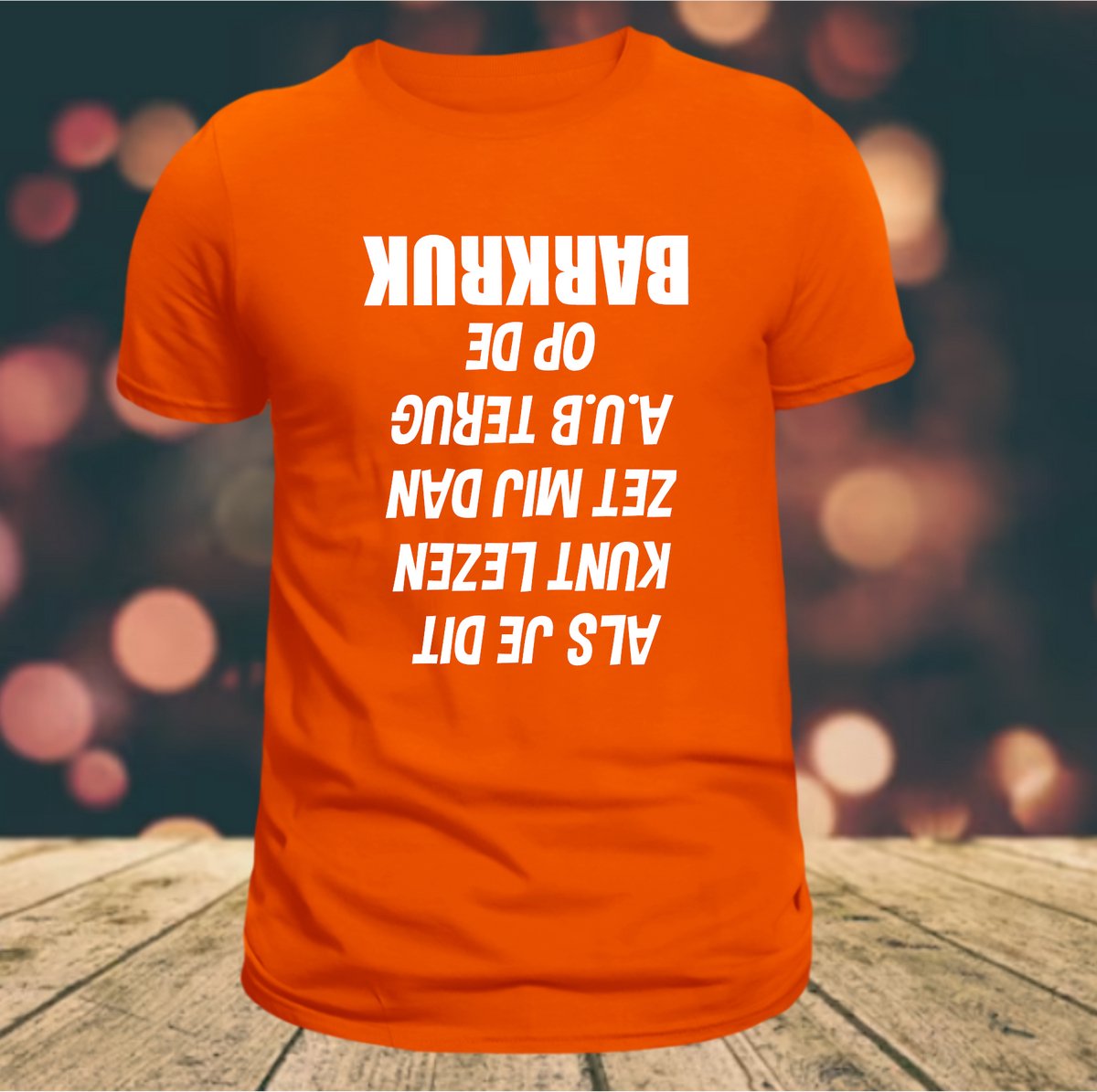 Oranje Shirt barkruk- Koningsdag Shirt- Koning- oranje shirts maat XXL- WK T-shirt- EK T-shirt- WK voetbal shirt- EK voetbal shirt