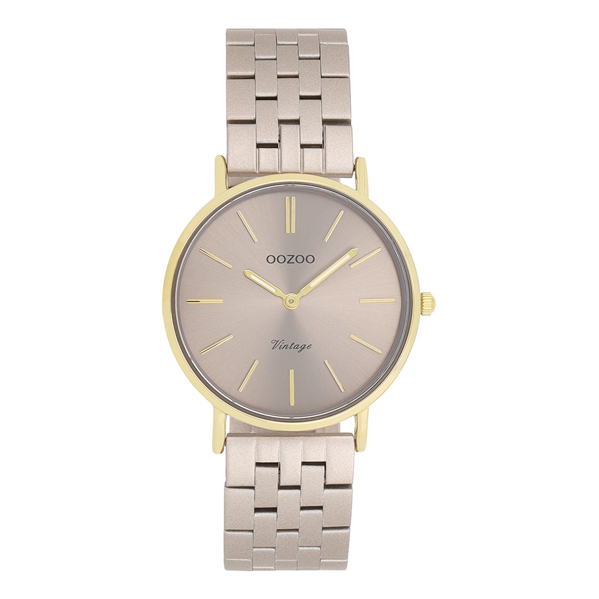 OOZOO Vintage series - Goudkleurige horloge met roestvrijstalen armband roestvrijstalen armband - C20409