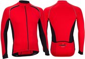 Avento Cycling Jersey Long Sleeve - Homme - Rouge / Noir / Blanc - S