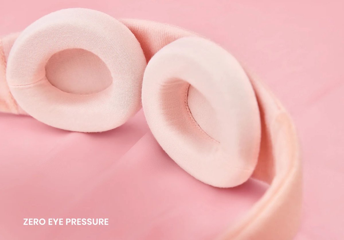 Manta Sleep Mask - Slaapmasker - Sunrise Pink Limited Edition - 100% verduisterend - Zeer comfortabel - Geen druk op ogen/oogleden - Volledig verstelbaar voor een perfecte pasvorm - Zacht en ademend materiaal — afbeelding 7