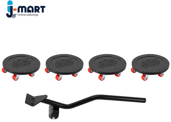 Meubel rollerset 4 stuks met hefboom - meubelrollers kopen? | Korting tot 60