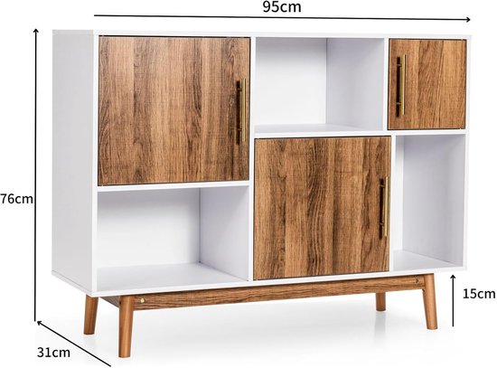 Buffetkast Dressoir Eenvoudig Modern Theekast Opbergkast Keuken Servieskast Woonkamer Wandkast Dressoirkast Keukenkast (Color : A, Size : L140cm