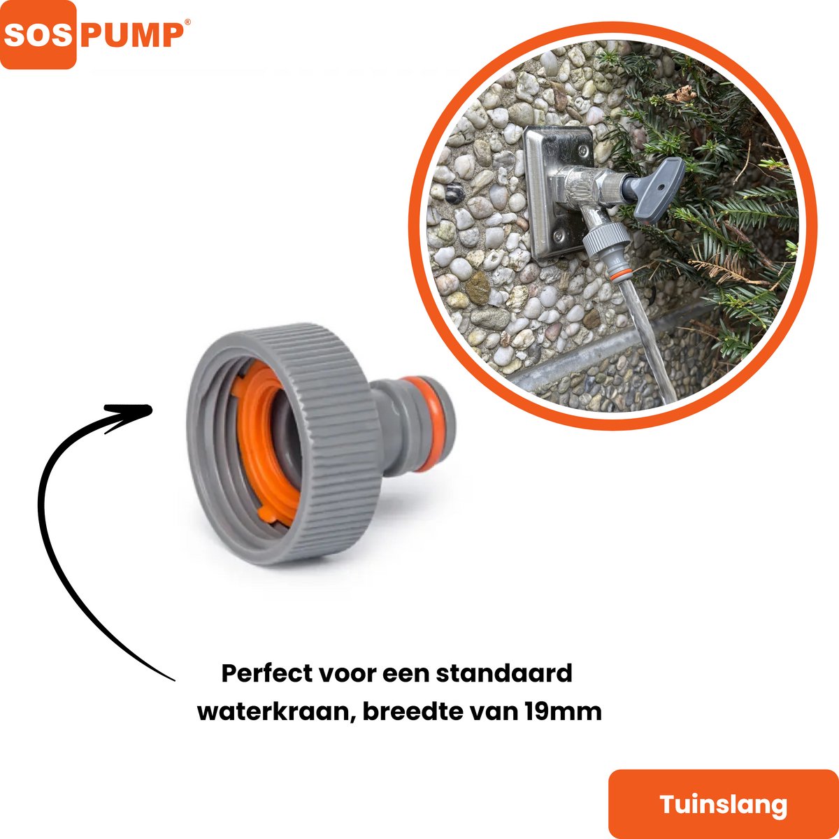 SOS PUMP ® Tuinslang 25 m 1/2” (13 mm) – Anti-Knik & Flexibel – Inclusief Tuinslang Koppelingen – Gardena – Tuinbewatering – Besproeiing – foto 3