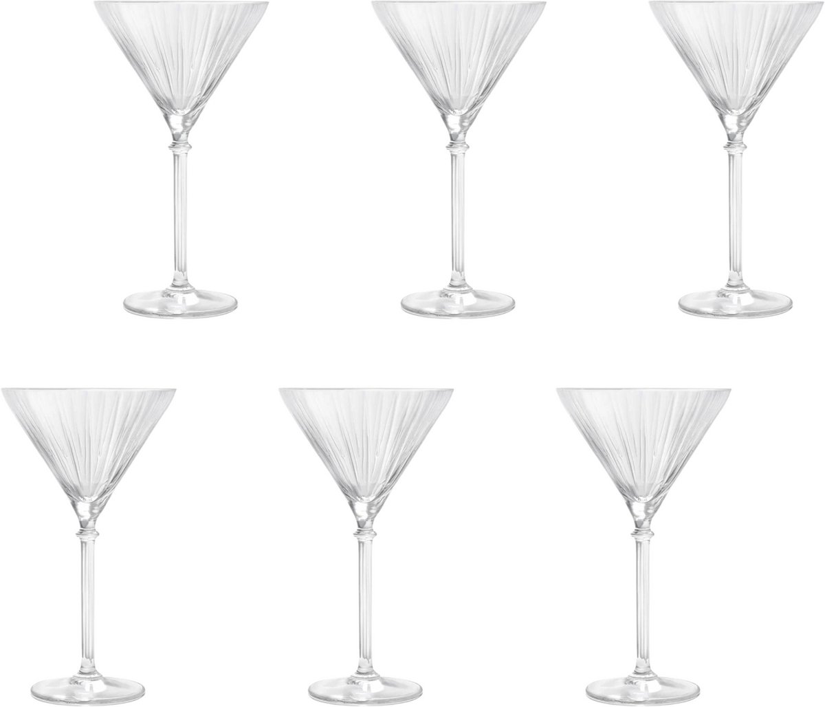 Royal Leerdam - Bonheur - Martiniglazen - Set van 6 - 25 cl - Cocktailglazen